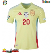 Camisa de Futebol Espanha Pedri Gonzalez #20 Equipamento Secundário Europeu 2024 Manga Curta
